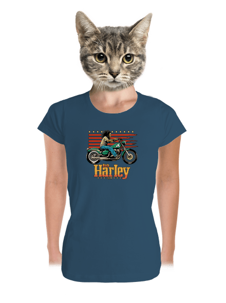 Bob Harley dámske tričko prémium Petrol Blue