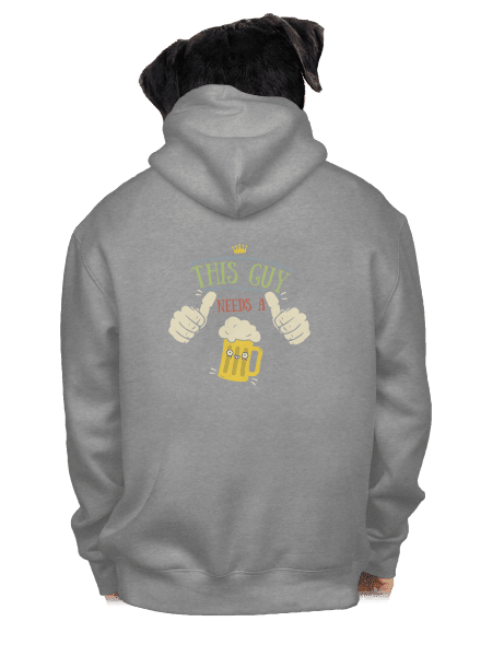 This guy needs a beer pánska mikina na zips Light Melange