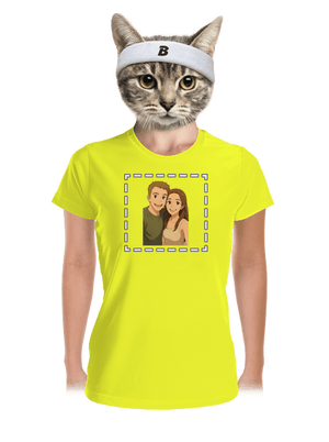 Ghibli efekt z vlastnej fotky dámske športové tričko Neon Yellow