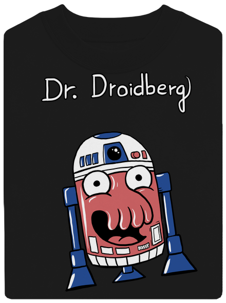 Dr. Droidberg unisex mikina bez kapucne Black
