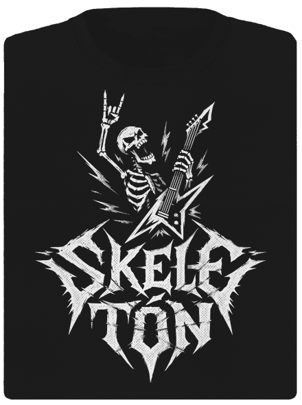 Skeletón dámske športové tričko Black