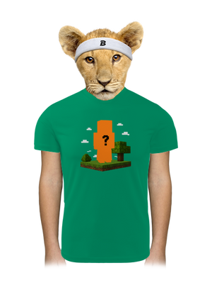 Minecraft z vlastnej fotky detské športové tričko Kelly Green Mal