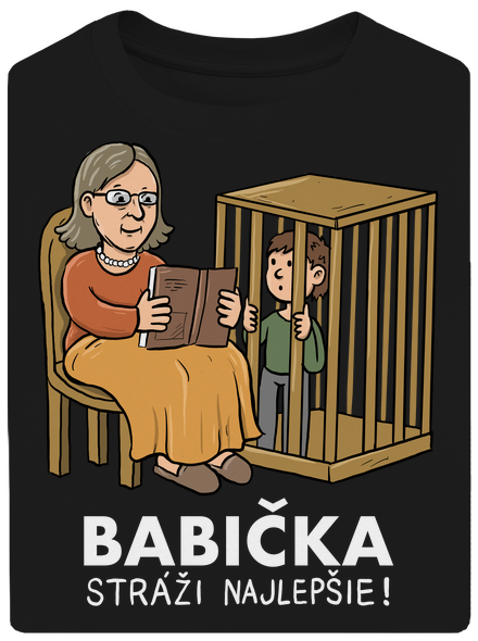 Babička stráži najlepšie unisex tričko oversized Black