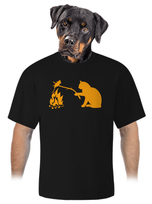 Mačka a myš unisex tričko oversized Black