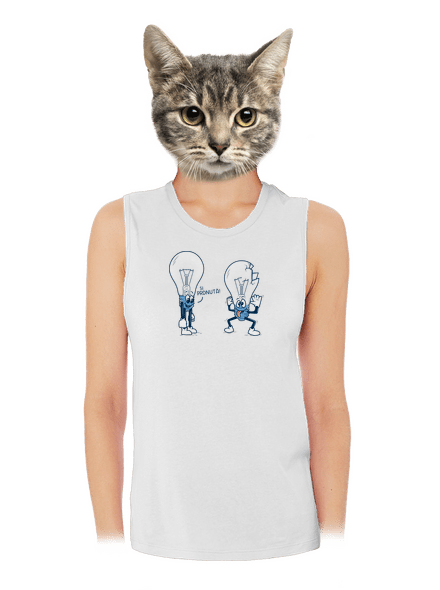 Prdlá dámske tielko voľné White