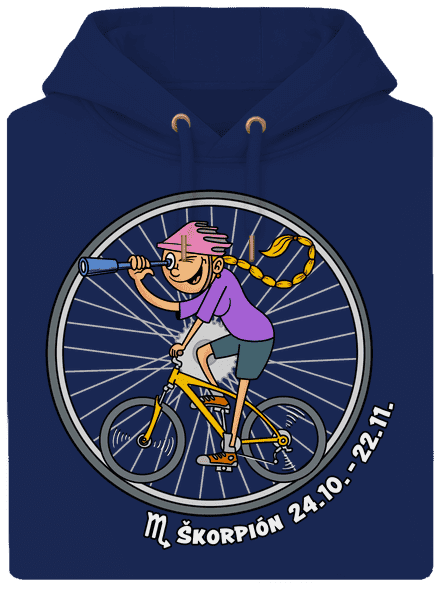 Cyklistický horoskop: Škorpión unisex mikina premium Navy