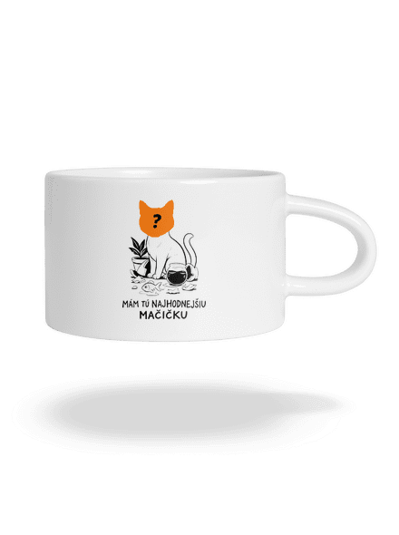 Mám najhodnejšiu mačičku hrnček makronka White