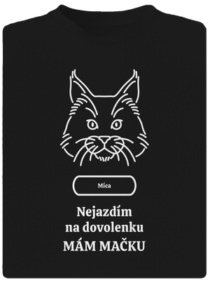 Nemôžem, mám mačku pánske športové tričko Black