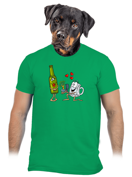 Láska k pivu pánske tričko Kelly Green