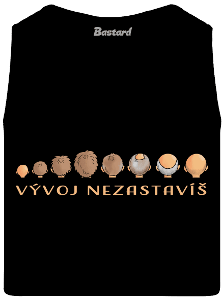 Vývoj nezastavíš pánske tielko Black