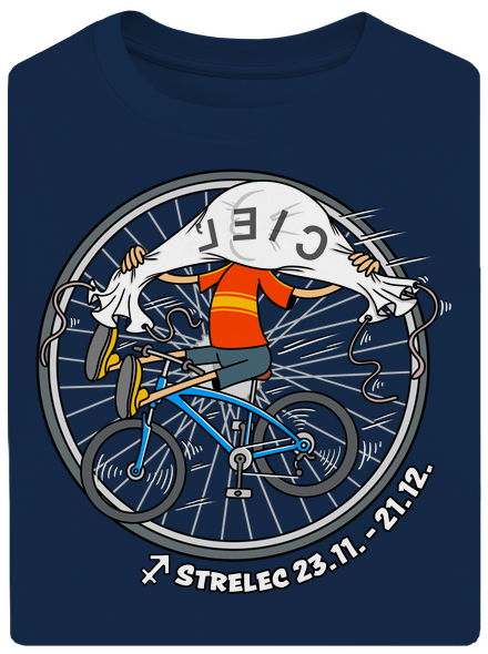 Cyklistický horoskop: Strelec unisex tričko oversized Midnight Blue
