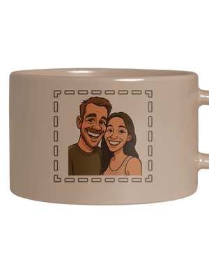 Karikatúra z vlastnej fotky hrnček makronka Brown Macaron