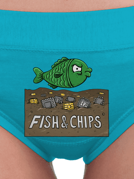 Fish and IT chips dámske nohavičky Turquoise