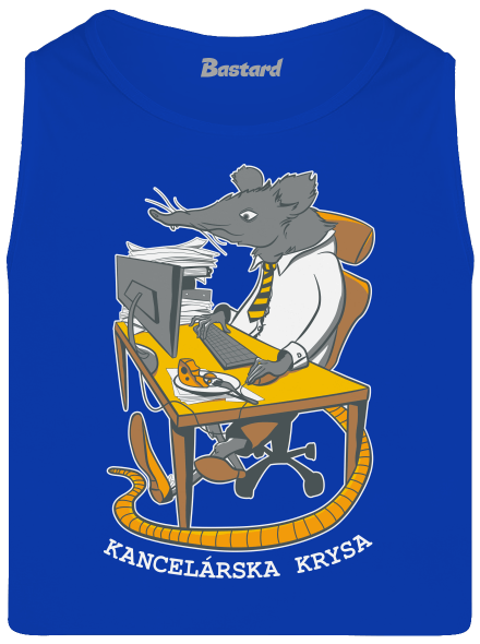 Kancelárska krysa pánske tielko Royal Blue