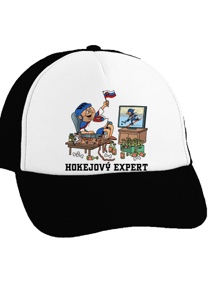 Hokejový expert šiltovka truckerka Black cap