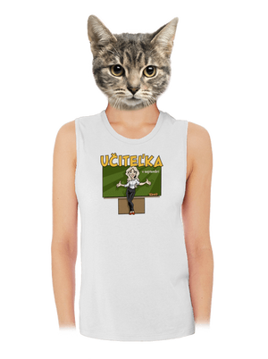 Učitel'ka v septembri dámske tielko voľné White