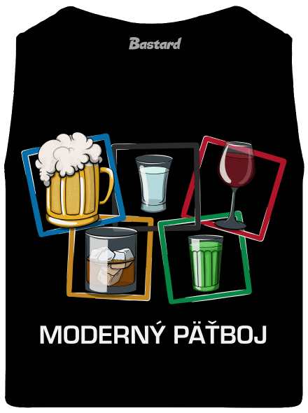 Moderný päťboj pánske tielko Black