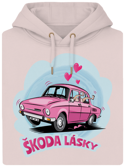 Škoda lásky unisex mikina premium Rose Chalk