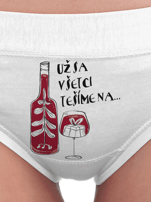 Vianoce vo víne dámske nohavičky White