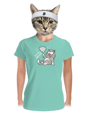 Macko a Micka dámske športové tričko Mint Mal