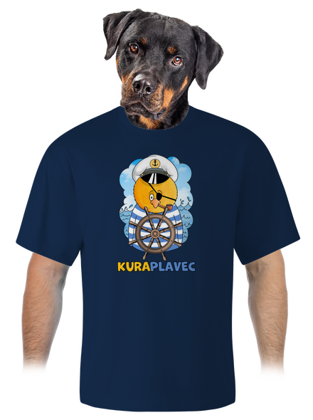 Kuraplavec unisex tričko oversized Midnight Blue