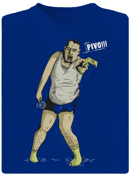 Beer zombie pánske športové tričko Royal Blue Mal