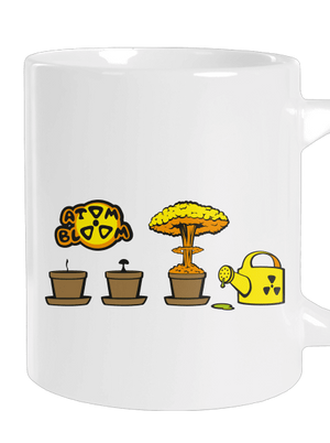 Atom bloom veľký hrnček White