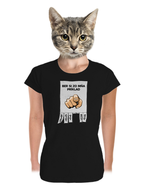 Ber si zo mňa príklad dámske tričko prémium Black