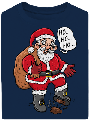 Ho ho ho  unisex tričko oversized Midnight Blue