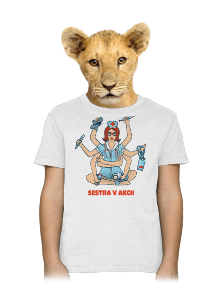 Sestra v akcii detské tričko White