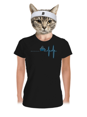 Coffee help dámske športové tričko Black