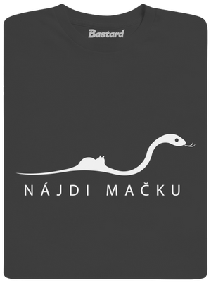 Nájdi mačku pánske dlhý rukáv Dark Grey