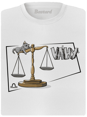 Mačací horoskop: Váhy dámske športové tričko White