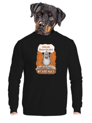 unisex mikina bez kapucne
