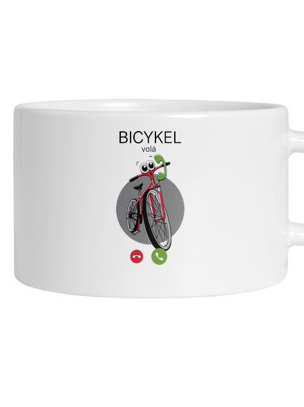 Bicykel volá hrnček makronka White