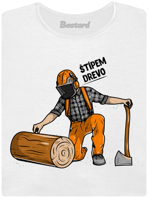 Drevorubač dámske tričko s lemom White