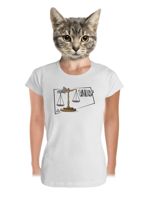 Mačací horoskop: Váhy dámske tričko prémium White