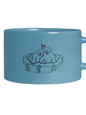 Milujem túlenie hrnček makronka Blue Macaron