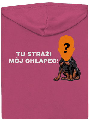 Tu strážim ja dámska mikina na zips Magenta