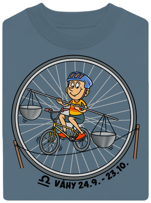 Cyklistický horoskop: Váhy unisex mikina bez kapucne Nordic Blue