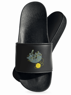 Nevrlý kocúr šľapky Black