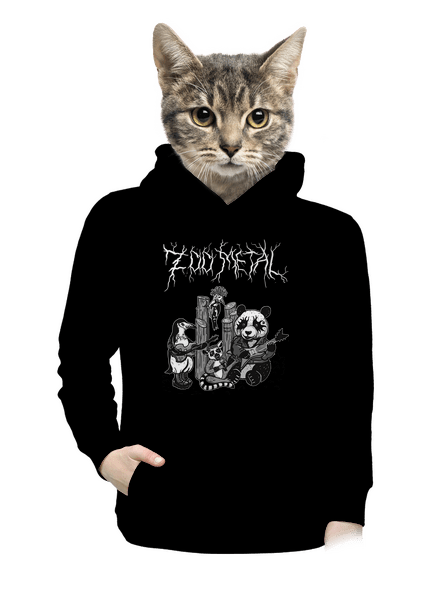 ZOO metal dámska mikina klokanka Black