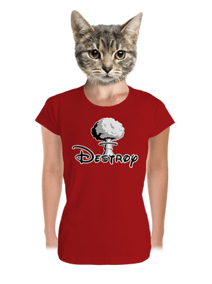 Destroy dámske tričko prémium Red Mal