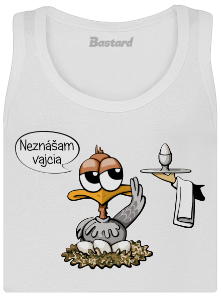 Neznášam vajcia dámske tielko klasické White