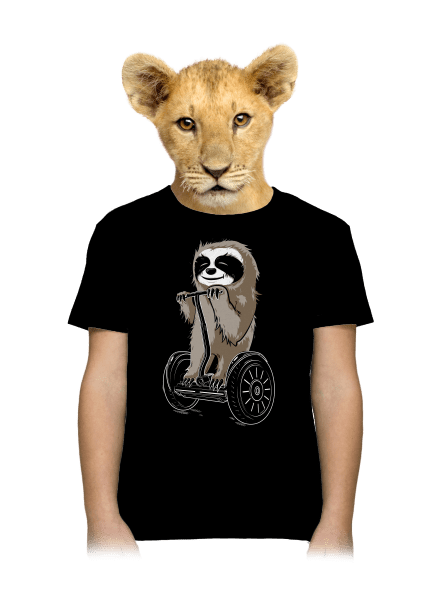 Leňoch detské tričko Black