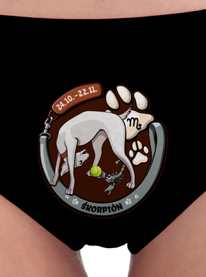 Psí horoskop: Škorpión dámske nohavičky Black