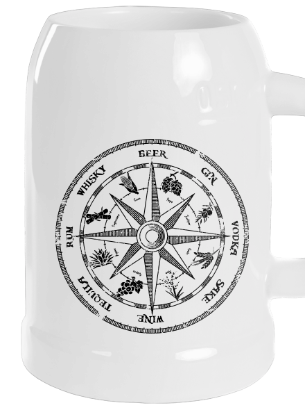 Alkoholický kompas polliter White
