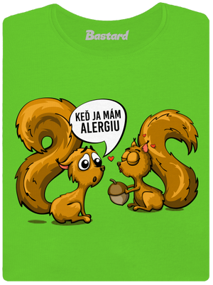 Alergická veverička dámske tričko Apple Green