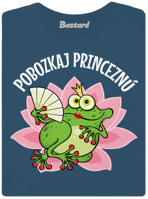 Pobozkaj princeznú a princa dámske tričko prémium Petrol Blue