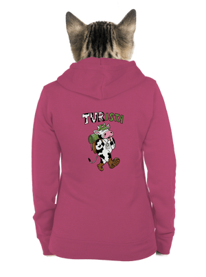 Tur na cestách dámska mikina na zips Magenta